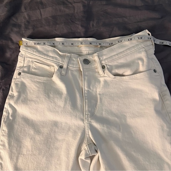 Levi's White Classic Straight Leg Jeans Women's Size 27 Denim Pants - Picture 7 of 9